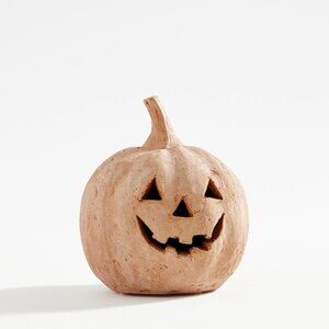 Pottery Barn Terracotta Jack-o-Lantern - Orange - SMALL